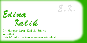 edina kalik business card